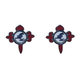 Pack 2 Pins de Solapa Escuadrilla Azul Cruz de Santiago 22mm - Gemelolandia
