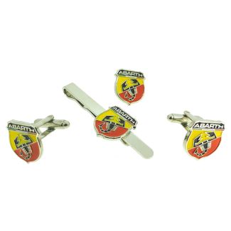 Pack completo de Pasador de Corbata, Gemelos y Pin de Abarth - Gemelolandia