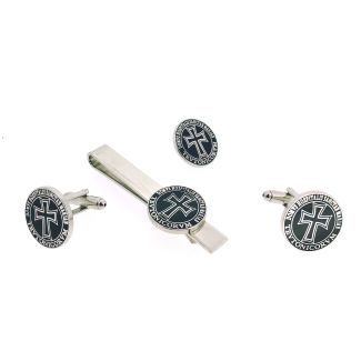 Pack Gemelos de Camisa Pasador y Pin Cruz de la Orden Teutónica - Gemelolandia
