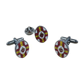 Pack Gemelos y Pin Detente de Bala Carlista Sagrado Corazon de Jesus 17x13mm  - Gemelolandia