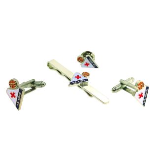 Pack Pasador de corbata Gemelos de camisa y pin de solapa del Eibar FC - Gemelolandia