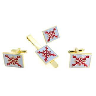 Pack Pasador de Corbata Gemelos de Camisa y Pin de Solapa ‪Tercio Blanco de Infantería Siglo XVI - Gemelolandia
