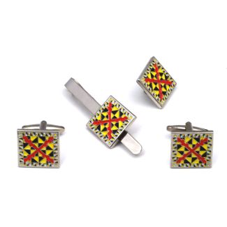 Pack Pasador de Corbata gemelos de camisa y pin Tercios Amarillos Viejos o Tercio de Benavente 01
