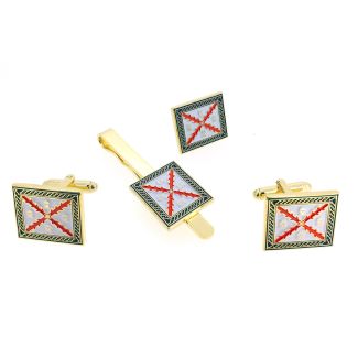 Pack Pasador de Corbata Gemelos para Camisa y Pin de Solapa ‪Tercio Ommegang de Infantería de 1615