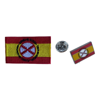 Pack Pin y Parche Bandera España Lema Tercios de Flandes  - Gemelolandia