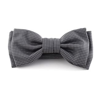Pajarita Seda 100% HUGO Grey and Dots 50312686 Bow Tie 01