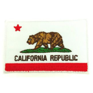 Parche Bordado de la Bandera de California Republic 7cm - Gemelolandia