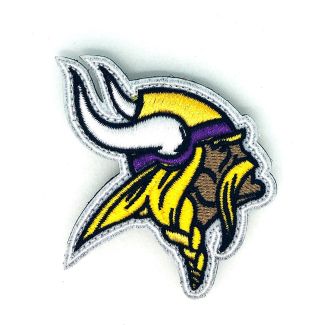 Parche Bordado Hook and Loop Minnesota Vikings 7x6cm-Gemelolandia