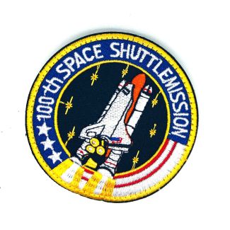 Parche Bordado Hook and Loop NASA 100th SPACE SHUTTLE MISSION 8cm-Gemelolandia