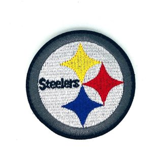 Parche Bordado Hook and Loop Pittsburg Steelers 6cm-Gemelolandia