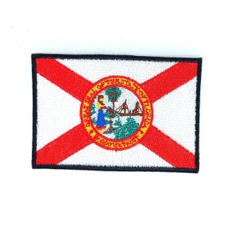 Parche Bordado Termoadhesivo Bandera de Florida 7,5x5cm-Gemelolandia