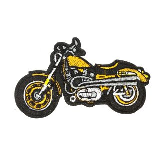 Parche Bordado Termoadhesivo Harley Davidson Amarilla 9,5x5cm