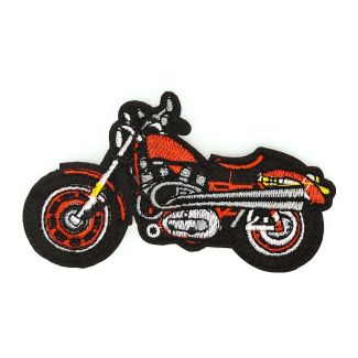 Parche Bordado Termoadhesivo Harley Davidson Rojo 9,5x5cm-Gemelolandia