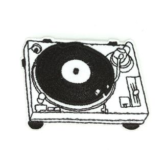 Parche Bordado Termoadhesivo Mesa de Mezclas DJ 7x5cm
