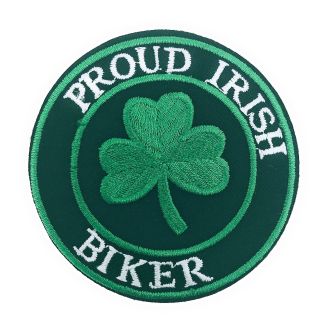 Parche Bordado Termoadhesivo Proud Irish Biker 7cm - Gemelolandia
