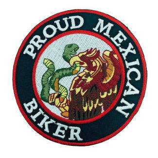 Parche Bordado Termoadhesivo Proud Mexican Biker 9 cm - Gemelolandia