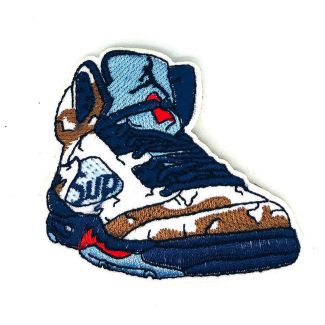 Parche Bordado Termoadhesivo Zapatillas Nike Jordan Azul 7x6cm-Gemelolandia
