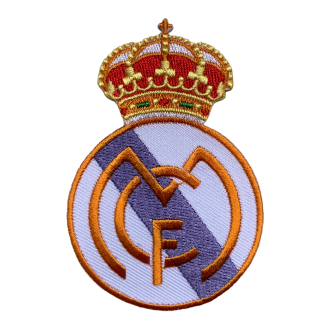 Parche Real Madrid Franja Morada Escudo 1940 8 x 5,5 cm - Parches ideales para planchar - Parches Real Madrid