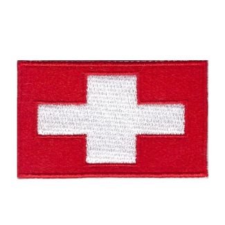 Parche Termoadhesivo Bandera de Suiza 6cm - Gemelolandia