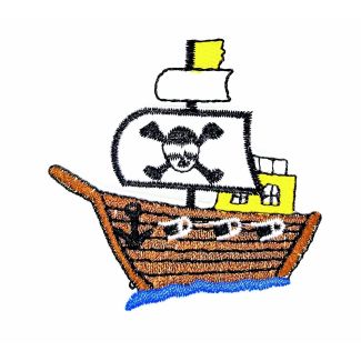 Parche Termoadhesivo Barco Pirata 6,5x6cm-Gemelolandia