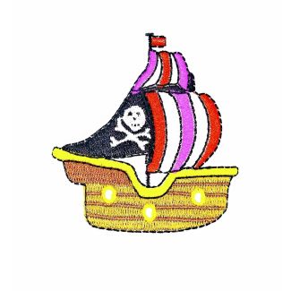 Parche Termoadhesivo Barco pirata 7x6,5 cm - Gemelolandia