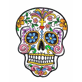 Parche Termoadhesivo Calavera Katrina white big mod1 10x7,5 cm - Gemelolandia