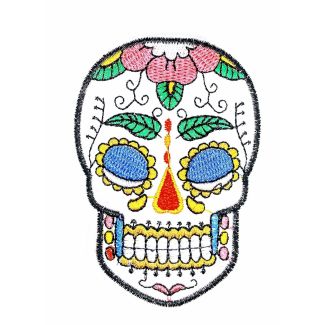 Parche Termoadhesivo Calavera Katrina white big mod2 9x6 cm - Gemelolandia