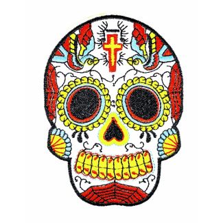 Parche Termoadhesivo Calavera Katrina white big mod3 10x7,5 cm - Gemelolandia