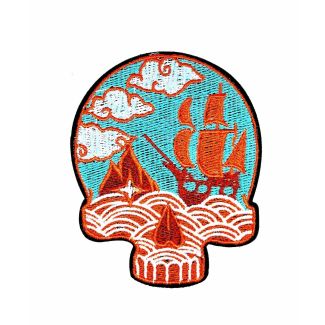 Parche Termoadhesivo Calavera maritima 9x7,5 cm - Gemeolandia