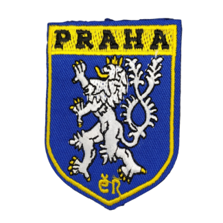 Parche Termoadhesivo Escudo Leon Praga Azul 8x6cm - Gemelolandia
