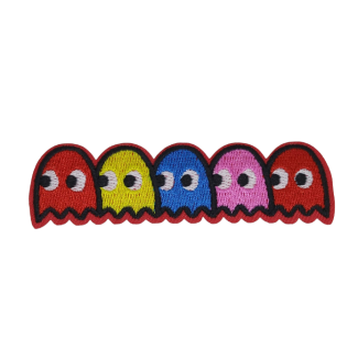 Parche Termoadhesivo Fantasmas Pacman 9,5x2,5 cm - Gemelolandia