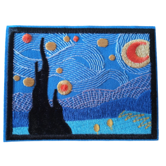 Parche Termoadhesivo La Noche Estrellada Van Gogh 9,5x7cm - Gemelolandia