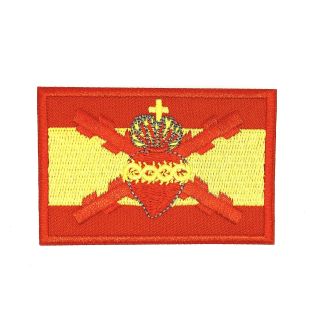 Parche Termoadhesivo Sagrado Corazón Cruz de Borgoña 7x4,5cm-Gemelolandia