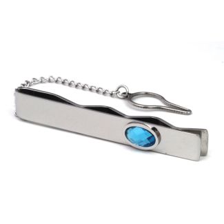 Pasador de Corbata AquaMarina Oval Stone 01