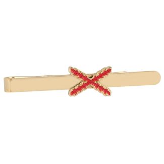 Pasador de corbata Aspa de Borgoña Cruz de San Andres - Gemelolandia