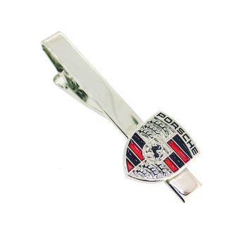 Pasador de Corbata Logo Porsche Plateado - gemelolandia