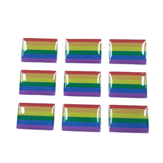 Pegatinas Bandera LGTBI 16x11mm - Gemelolandia