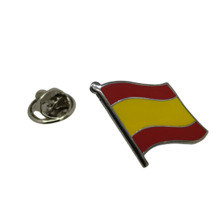 Pin de Solapa Bandera Ondeando España Mastil  20x18mm - Gemelolandia
