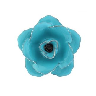 Pin Broche de Solapa Flor Azul Celeste 01