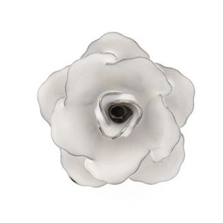 Pin Broche de Solapa Flor Blanca 01