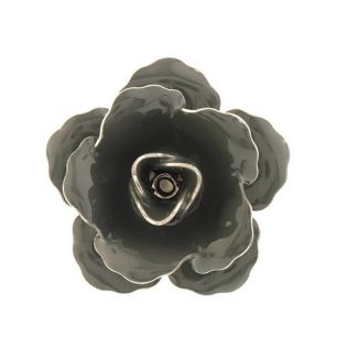 Pin Broche de Solapa Flor Gris 01