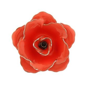 Pin Broche de Solapa Flor Rosa Oscuro 01