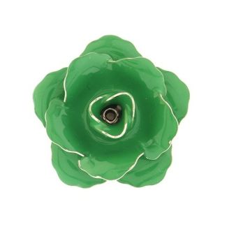 Pin Broche de Solapa Flor Verde 01