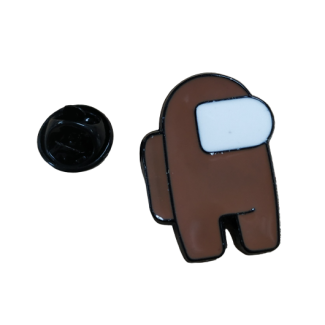 Pin de solapa Among Us Marron 25mm - VIdeogame Badges - Lapel pin Among Us - Pin Among Us Brown- Gemelolandia