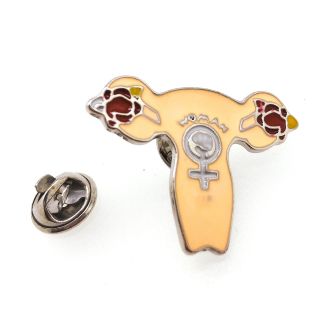 Pin de Solapa Aparato Reproductor Femenino 40x25mm-Gemelolandia