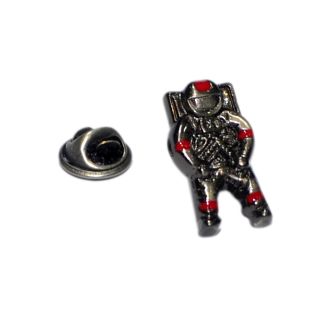Pin de Solapa Astronauta Acero Negro