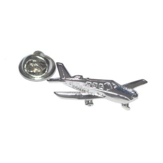 Pin de Solapa Avioneta Plateada