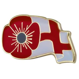 Pin de Solapa Bandera De Inglaterra Poppy-Gemelolandia