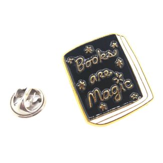 Pin de Solapa Books Are Magic 25x25mm-Gemelolandia