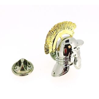 Pin de Solapa Casco 3D de Centurion Romano con Penacho - Gemelolandia